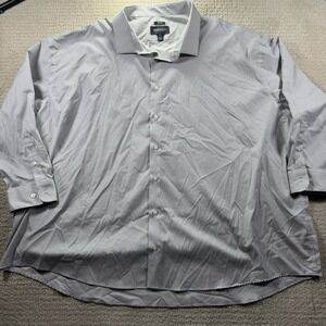 AWEARNESS KENNETH COLE Non-Iron Slim-Fit Dress Shirt Black/Gray size 22 34/35